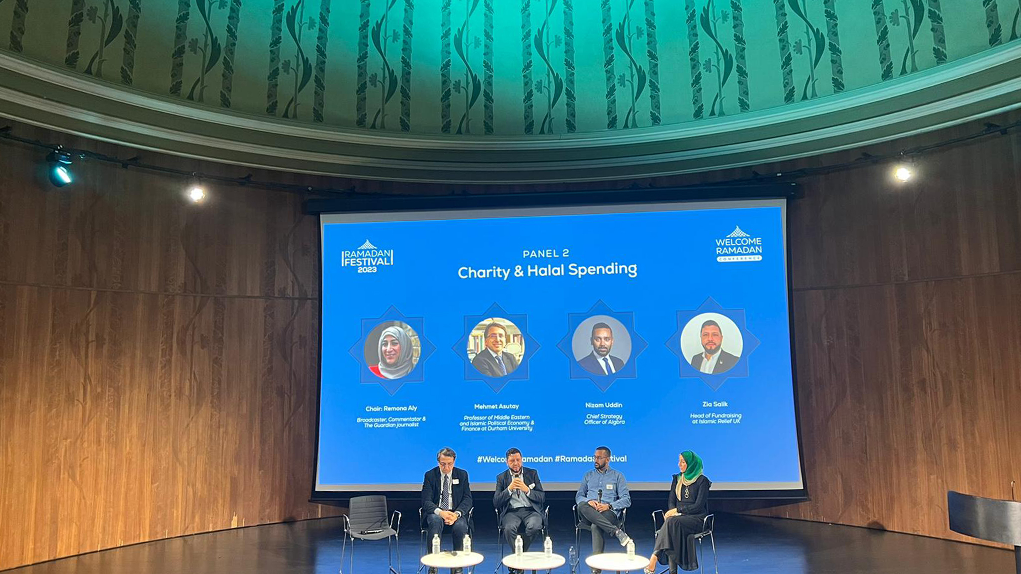 Photo of a people sitting on the chair in welcome Ramadan conference.