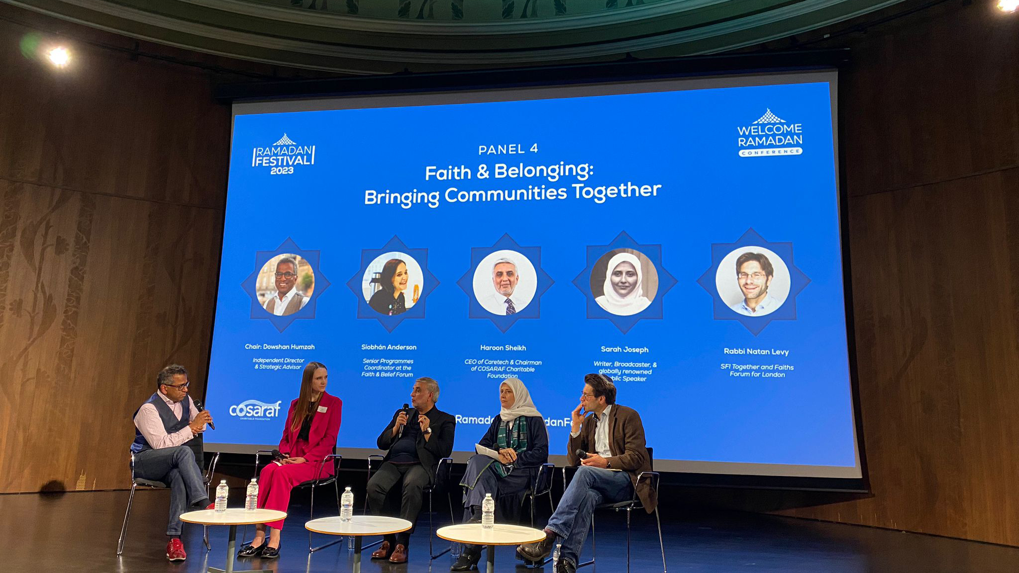 Photo of a people sitting on the chair in welcome Ramadan conference.