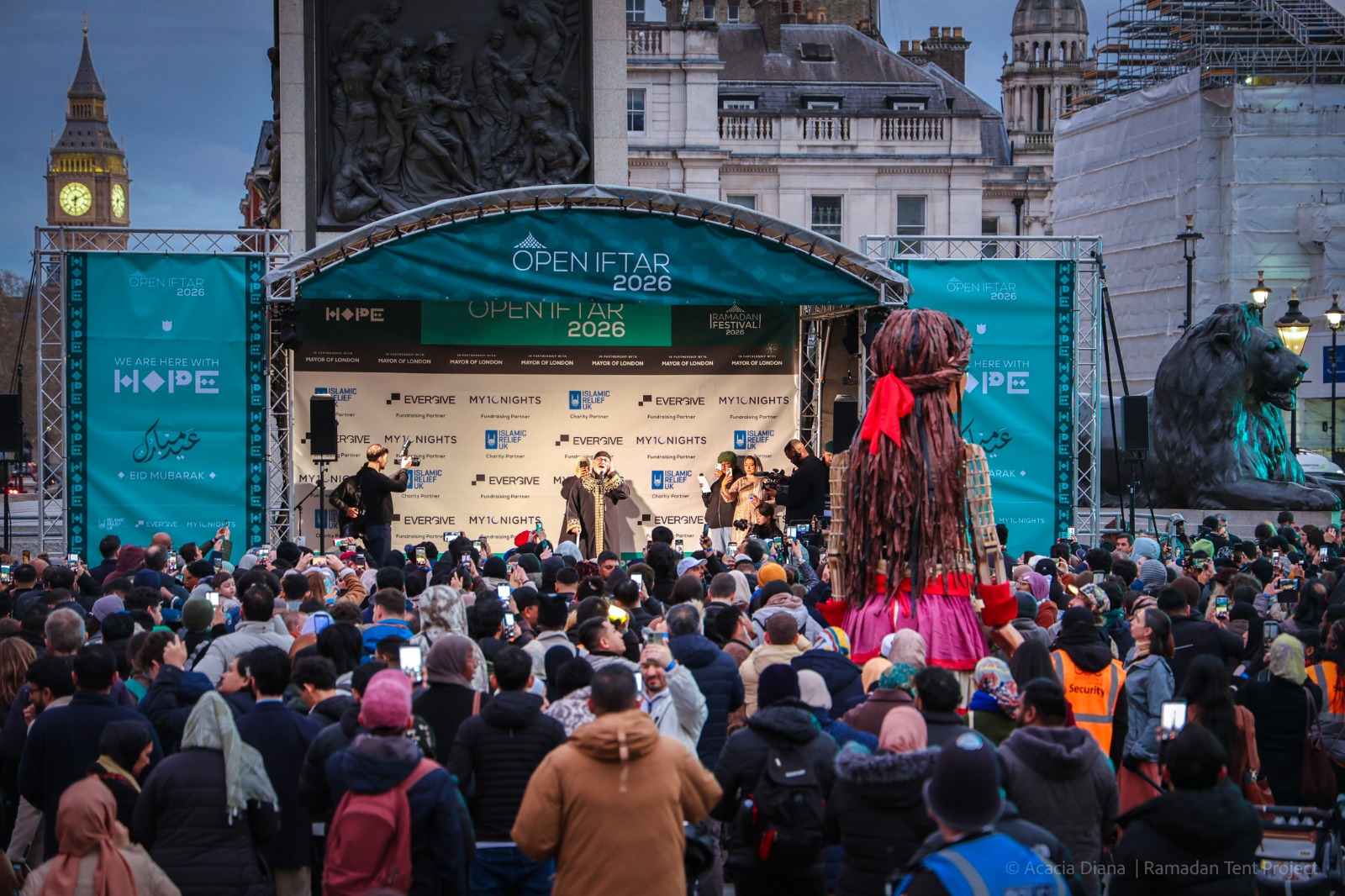 Crowd at Open Iftar Trafalgar Square